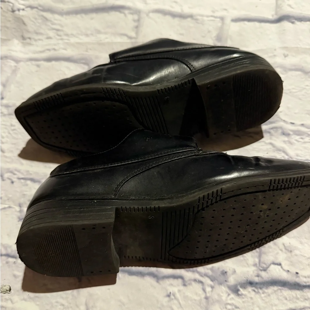 Black Leather Buckle Dress Shoes